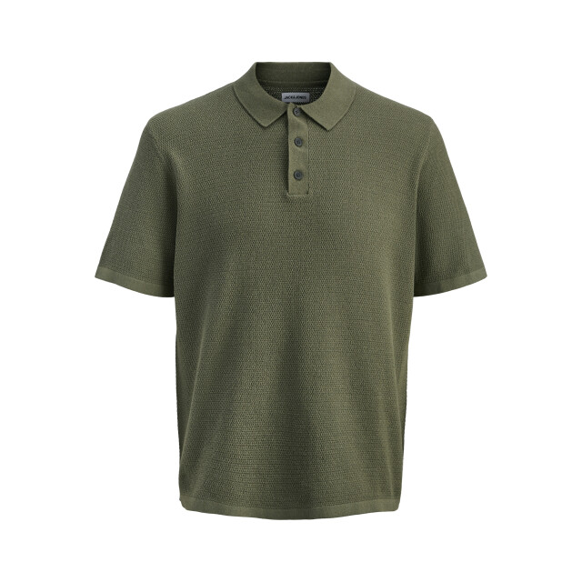Jack & Jones jjegeorge knit polo ss sn 12268281 dusty olive 05311.368.0074 large