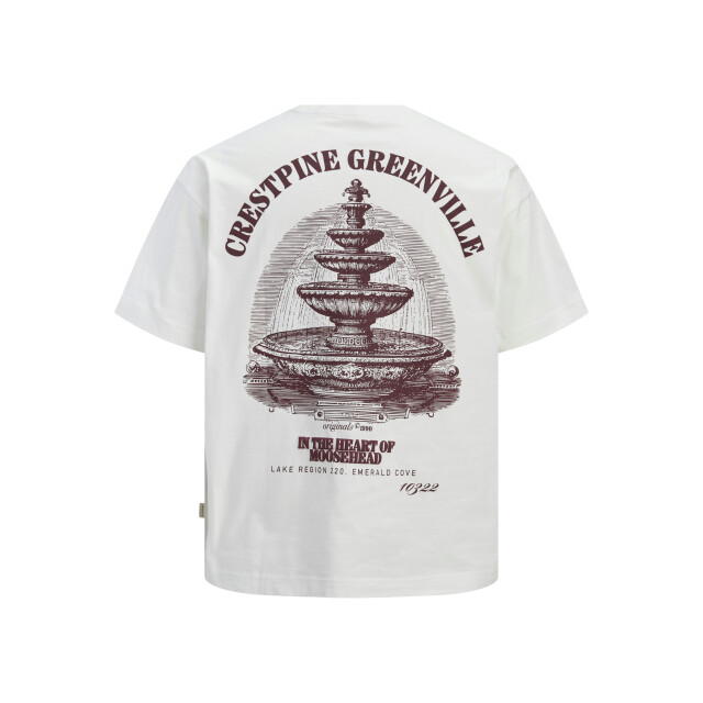 Jack & Jones jormaine back tee ss crew neck sn 12291780 cloud dancer 05011.112.0122 large