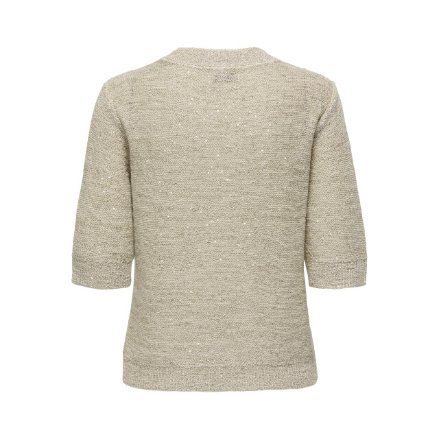Jacqueline de Yong mia 2/4 o-neck sequin pullover k 15366194 fog 06721.185.0004 large