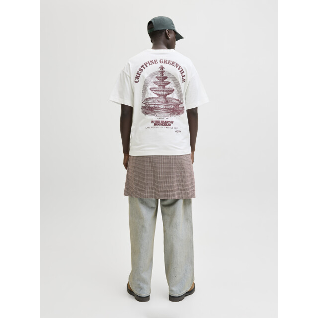 Jack & Jones jormaine back tee ss crew neck sn 12291780 cloud dancer 05011.112.0122 large