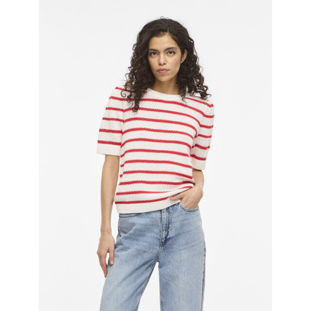 Vila Vidalo o-neck s/s stripe knit-noos 14106601 large