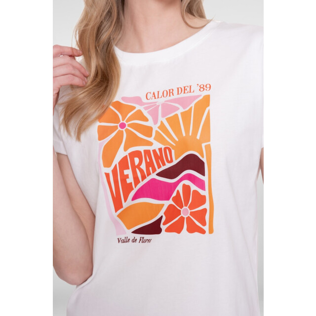 Geisha t-shirt verano 62355-24 10 off-white/orange 06011.112.0274 large