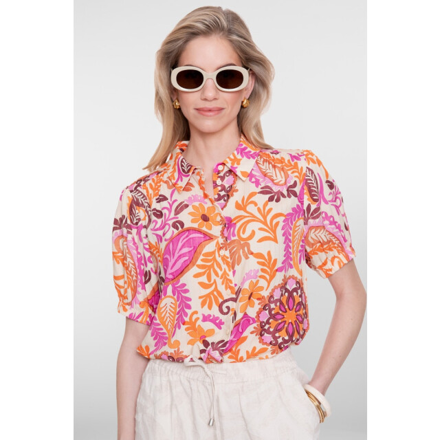 Geisha blouse 63499-20 250 orange/pink/sand 06613.540.0025 large