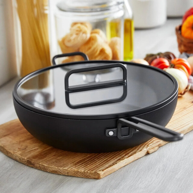 Greenpan Tucci koekenpan met deksel black 33 cm CC007809-002 large