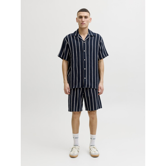 Jack & Jones jorcoba stripe resort shirt ss sn 12271060 sky captain 05632.261.0303 large