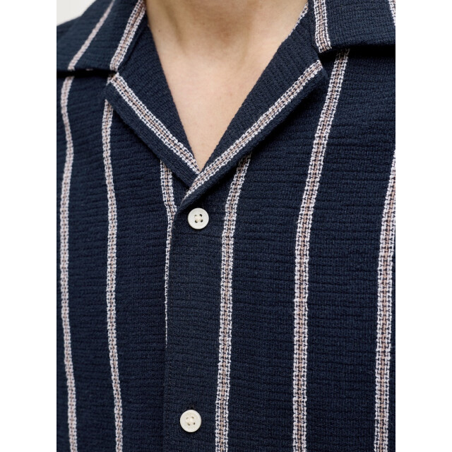 Jack & Jones jorcoba stripe resort shirt ss sn 12271060 sky captain 05632.261.0303 large