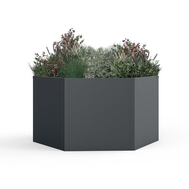 Westmann Varia verhoogde plantenbak zeshoekig metaal 100x52 cm - 3570742 large