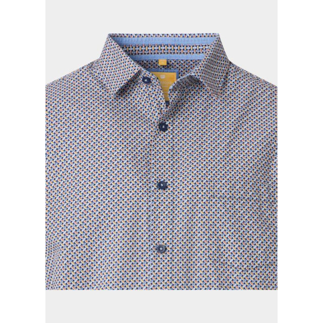 Redmond Overhemd korte mouw heren slub print casual 251445990/210 209084 large