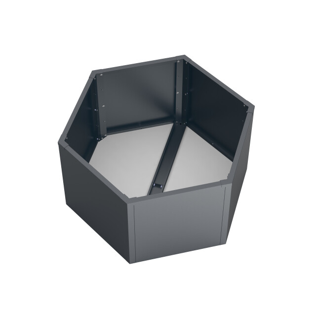 Westmann Varia verhoogde plantenbak zeshoekig metaal 100x52 cm - 3570742 large