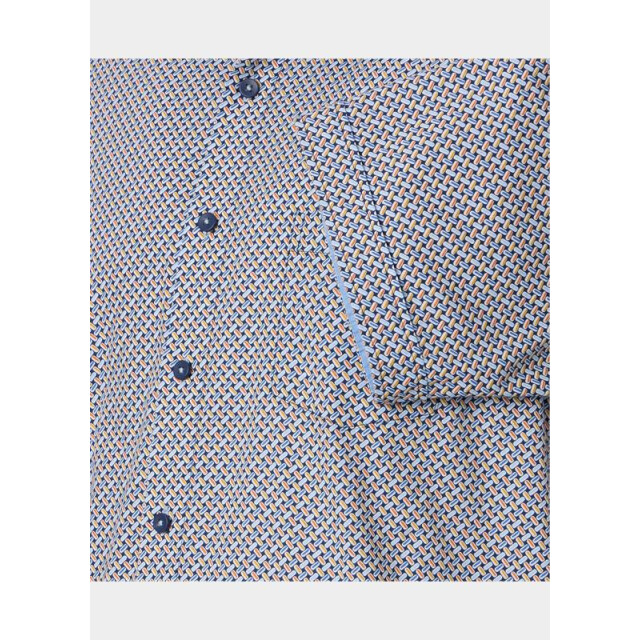 Redmond Overhemd korte mouw heren slub print casual 251445990/210 209084 large