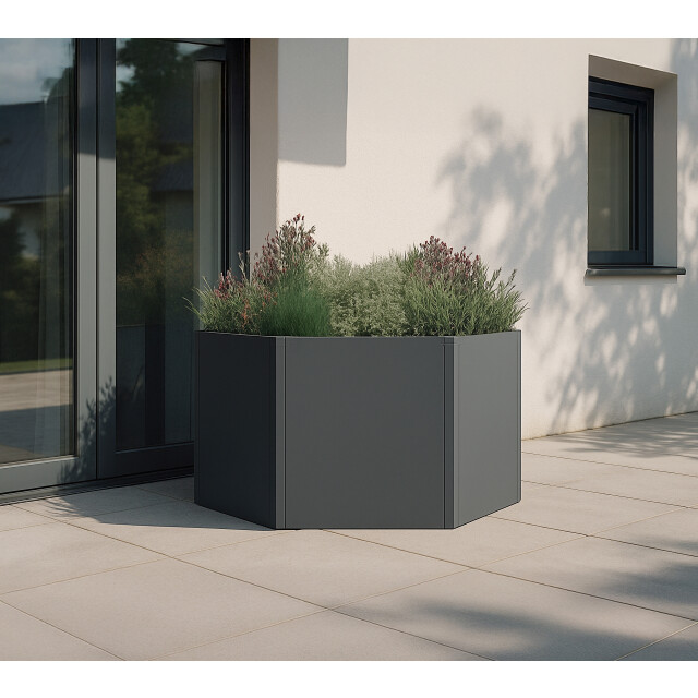 Westmann Varia verhoogde plantenbak zeshoekig metaal 100x52 cm - 3570742 large