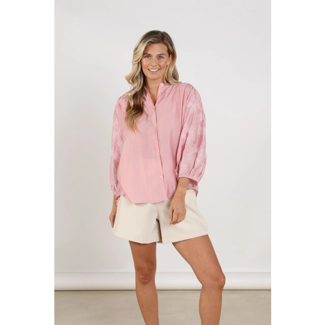 Nukus Nks02176 30 lynn blouse embroidery blush NKS02176 30 large