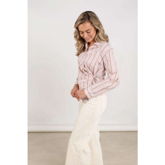 Nukus Nks02122 83 noa blouse stripes blush/fango NKS02122 83 large