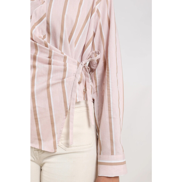 Nukus Nks02122 83 noa blouse stripes blush/fango NKS02122 83 large
