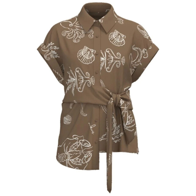 Nukus Nks01187 273 aneta top print fango/offwhite NKS01187 273 large