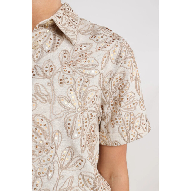 Nukus Nks02115 9 leonora blouse paillet sand NKS02115 9 large