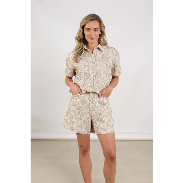 Nukus Nks02115 9 leonora blouse paillet sand NKS02115 9 large