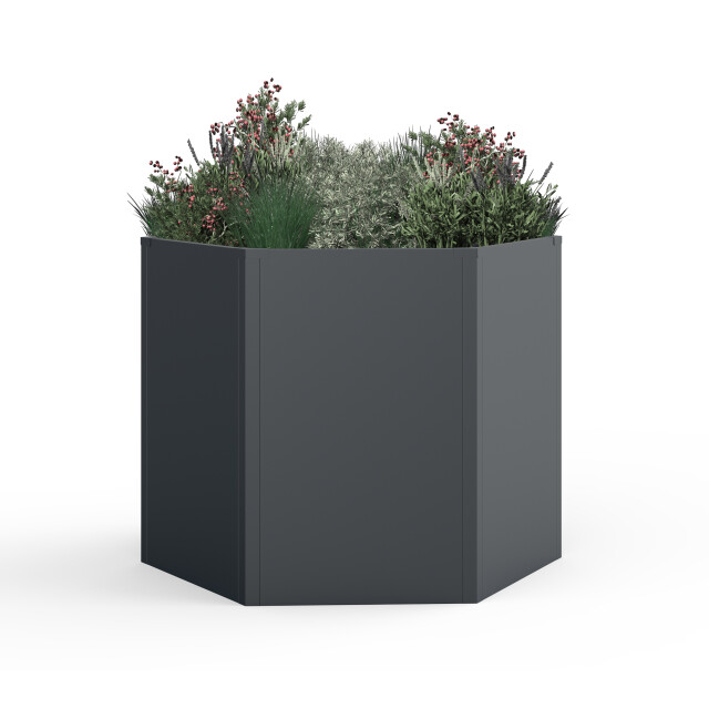 Westmann Varia verhoogde plantenbak set 2 stuks zeshoekig metaal 52 en 77 cm 3573854 large