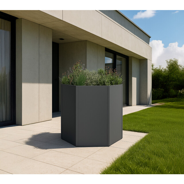Westmann Varia verhoogde plantenbak zeshoekig metaal 100x52 cm - 3573853 large