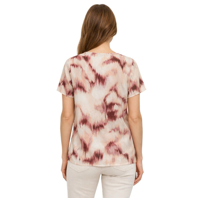 Vero Moda Vmkaterina ss v-neck top wvn btq ecru dessin 4382.08.0079 large