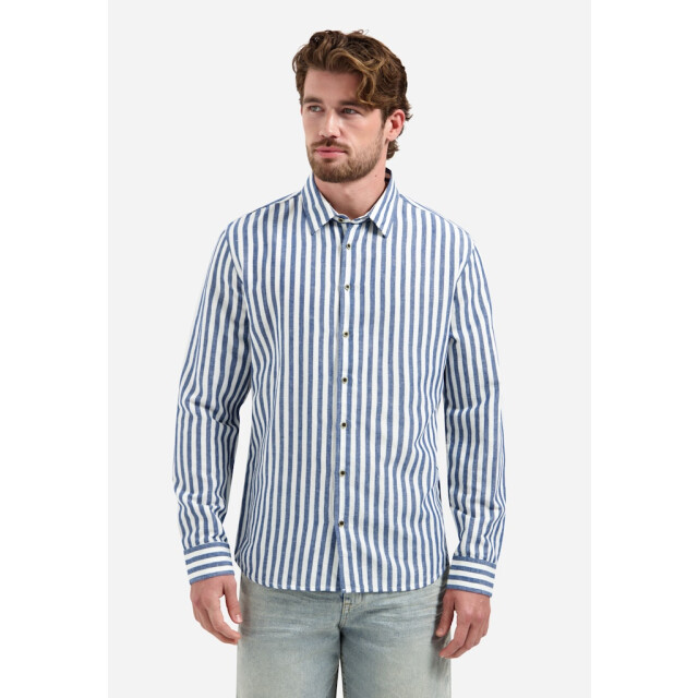 No Excess Shirt vertical big stripe with linen dessin 5309.39.0030 large