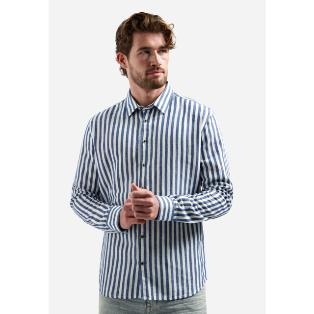 No Excess Shirt vertical big stripe with linen dessin 5309.39.0030 large