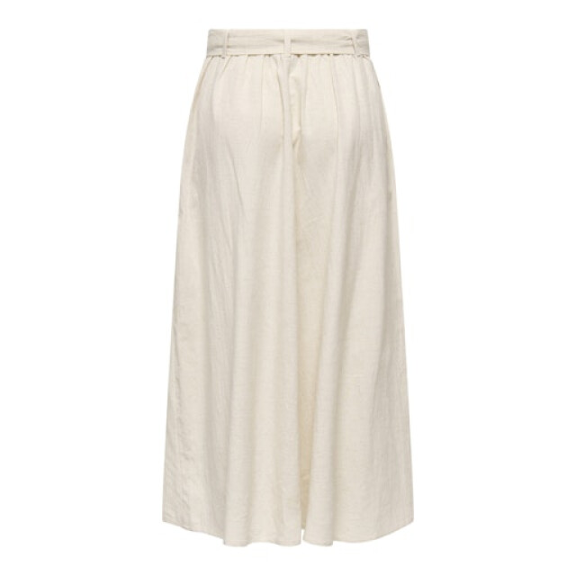 Jacqueline de Yong milan linen hw belted skirt wvn 15366394 oatmeal 06415.941.0156 large
