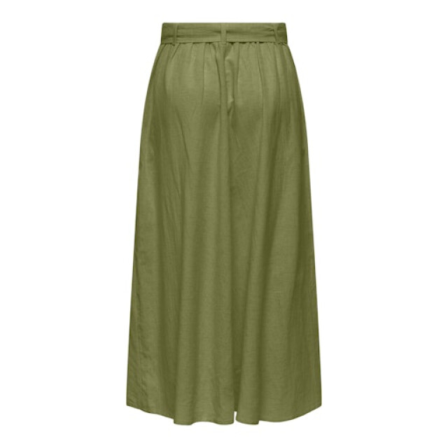 Jacqueline de Yong milan linen hw belted skirt wvn 15366394 olive drab 06415.368.0156 large
