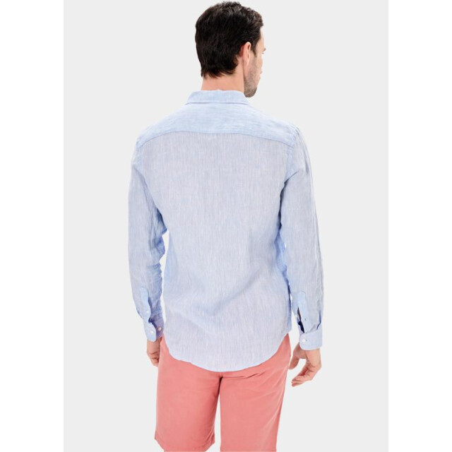 Blue Coast Casual hemd lange mouw 100% linnen, regular fit 118l/0015 celeste 184883 large