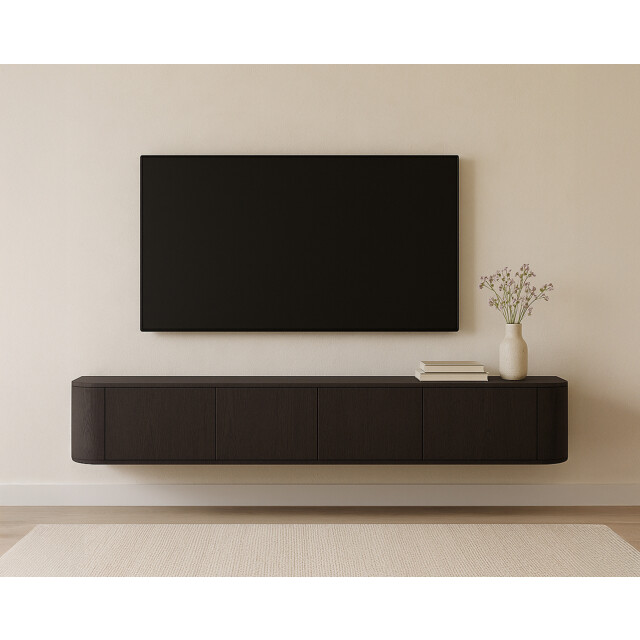 Livingfurn tv-meubel novero espresso zwevend 35x220x33cm 3286020 large
