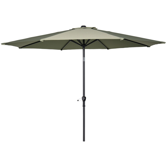 Garden Impressions Lotus parasolset Ø300 cm olijf met voet en hoes 3626944 large
