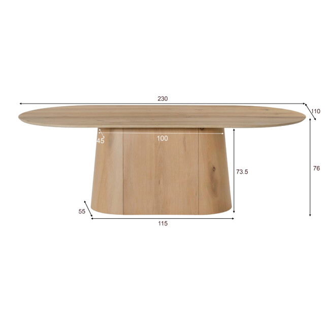 Livingfurn eetkamertafel novero 110x230x76cm 3285994 large