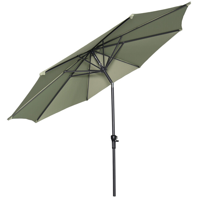 Garden Impressions Lotus parasolset Ø300 cm olijf met voet en hoes 3626944 large