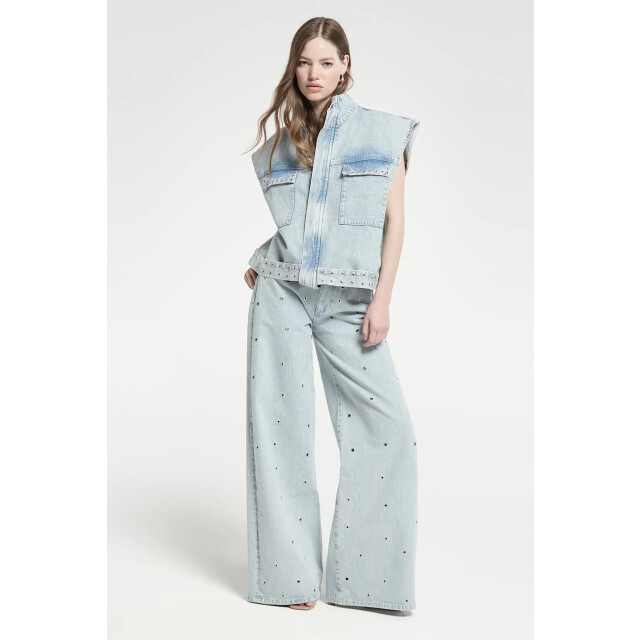 Homage to Denim H-cs26m02 palazzo jeans with eyelets H-CS26M02 Palazzo jeans with eyelets large