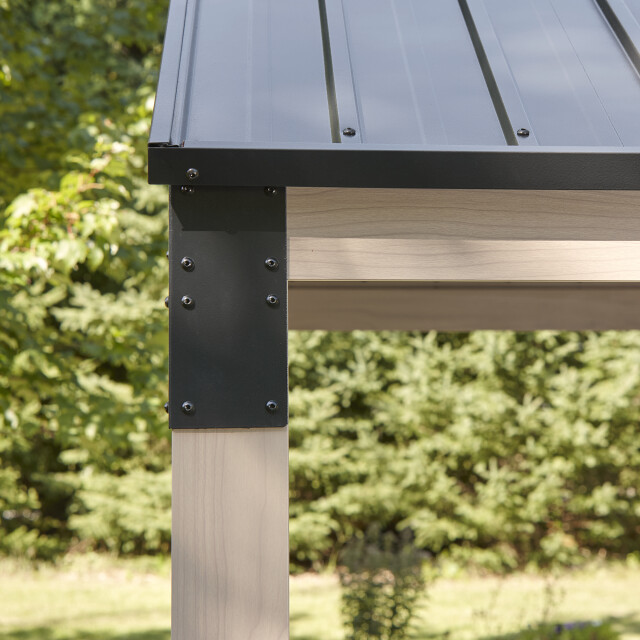 Sojag Lito 1012 paviljoen van aluminium 3x3,7 m houtlook 3577792 large