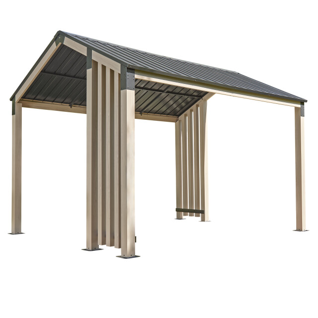 Sojag Lito 1012 paviljoen van aluminium 3x3,7 m houtlook 3577792 large