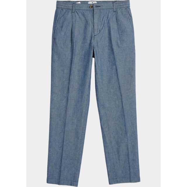 Bos Bright Blue Linnen broek summer pant 5510.426/24d 199745 large