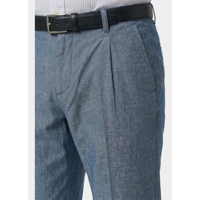 Bos Bright Blue Linnen broek summer pant 5510.426/24d 199745 large