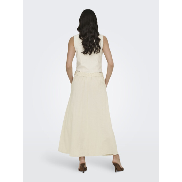Jacqueline de Yong Jdymilan linen hw belted skirt wvn dia beige 4479.05.0004 large