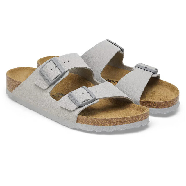 Birkenstock Arizona birko-flor smal voetbed grijze unisex slipper 1027696 large