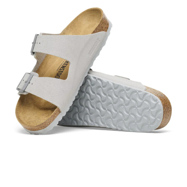 Birkenstock Arizona birko-flor smal voetbed grijze unisex slipper 1027696 large