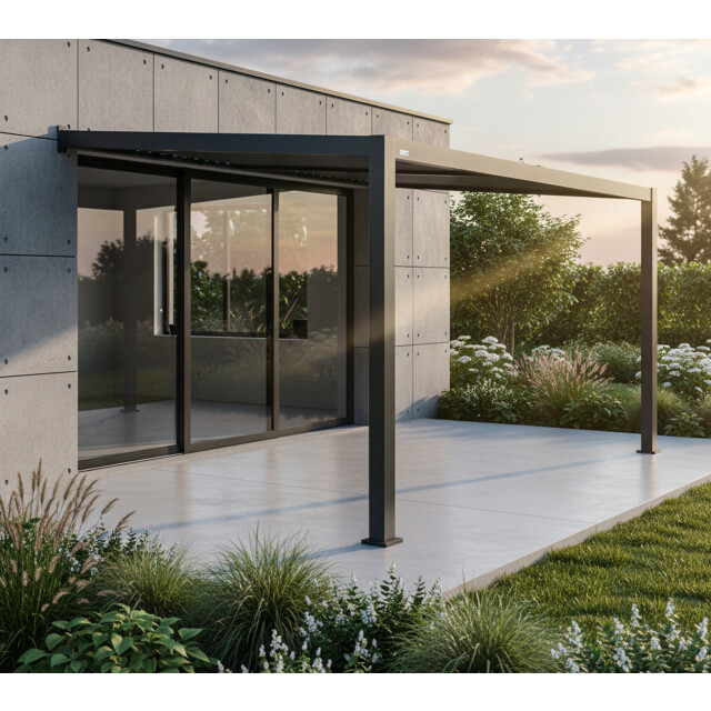 Sojag Wall hana louvre aluminium terrasoverkapping met lamellendak 3579160 large