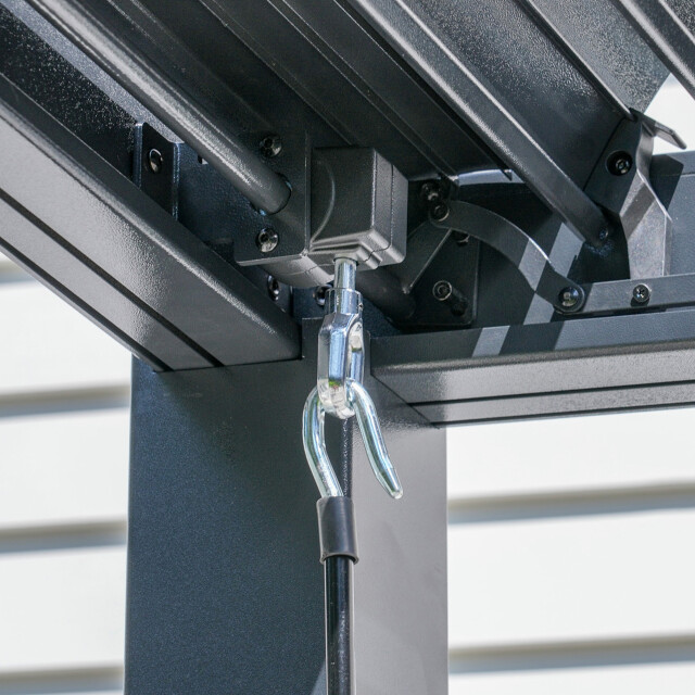 Sojag Wall hana louvre aluminium terrasoverkapping met lamellendak 3579160 large