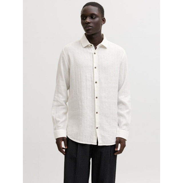 Jack & Jones Jprblaparker linen blend ls shirt off-white 5309.02.0010 large