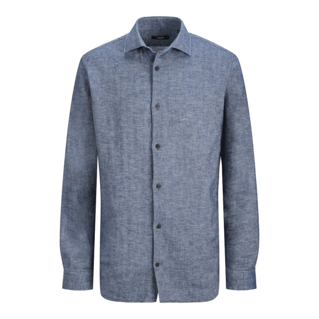 Jack & Jones Jprblaparker linen blend ls shirt blue denim 5309.35.0016 large
