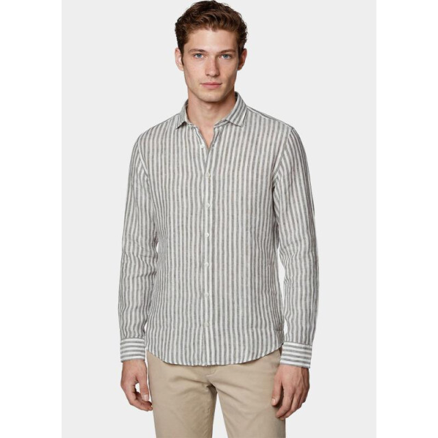Blue Coast Overhemd heren 100% linnen, lichtblauw streep 118r4/0009 207599 large