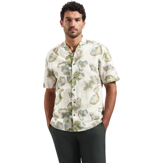 No Excess Shirt short sleeve allover printed green 31440385-050 large