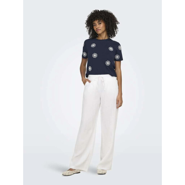 Only Onlmarisse s/s emb top box jrs navy blazer/flower 15372099-186699001 large