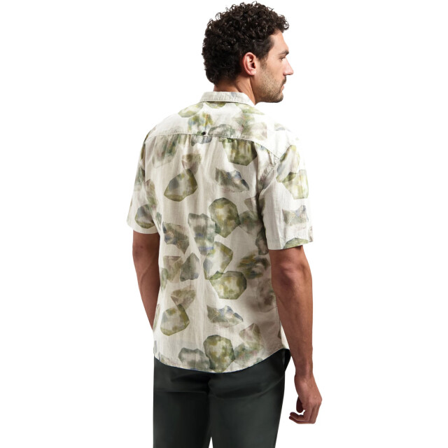 No Excess Shirt short sleeve allover printed green 31440385-050 large
