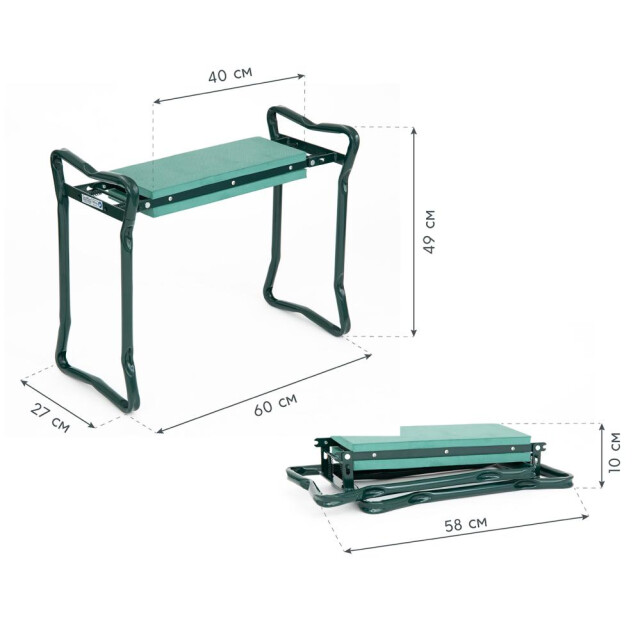 Westmann Multi kniebank opvouwbaar voor tuinieren kniehulp tot 150 kg 3576792 large